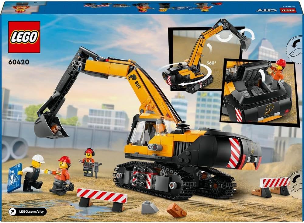 LEGO City Yellow Construction Excavator 60420
