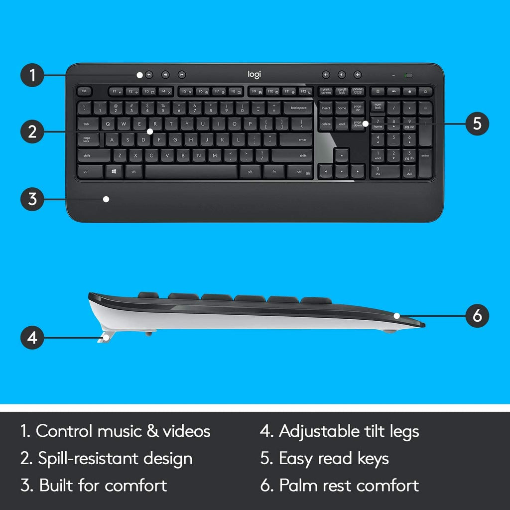 Logitech BRIO 500 Webcam and MK540 Combo Bundle — Black