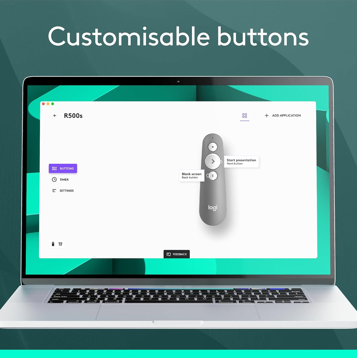 Logitech R500S Presentation Remote — Slate