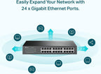 TP-Link TL-SG1024DE 24-Port Gigabit Unmanaged Pro Switch (Plug&Play, Gigabit Ports, Metallgehäuse, VLAN, QoS, Lifetime warranty)