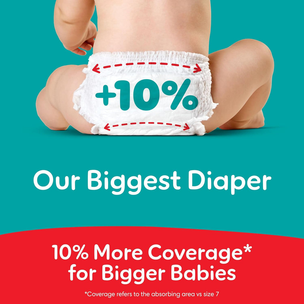 Pampers Rash Protection Culotte Pants Diapers Size 8, 19+kg Mega 104 Count