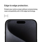 Belkin ScreenForce TemperedGlass Treated Screen Protector for iPhone 15 Pro Max, Slim, Crystal Clear, Scratch-Resistant Tempered Glass Film, Includes Easy Align Tray for Bubble Free Application