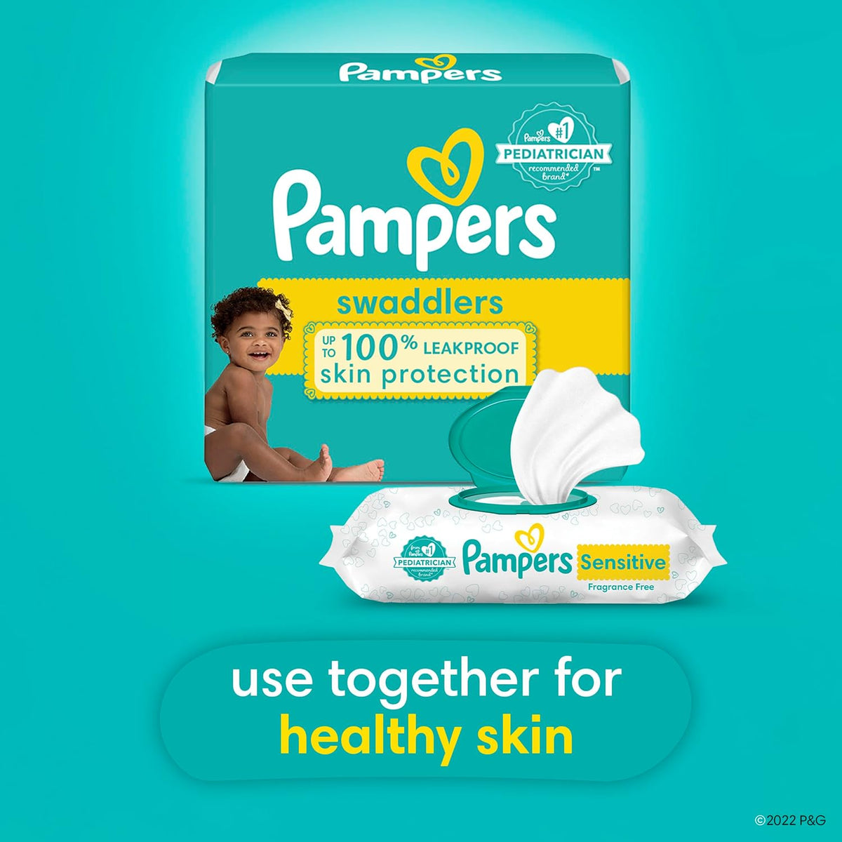 Pampers Diapers Newborn/Size 0 (< 10 lb), 120 Count - Swaddlers Disposable Baby Diapers, Giant Pack (Packaging May Vary)