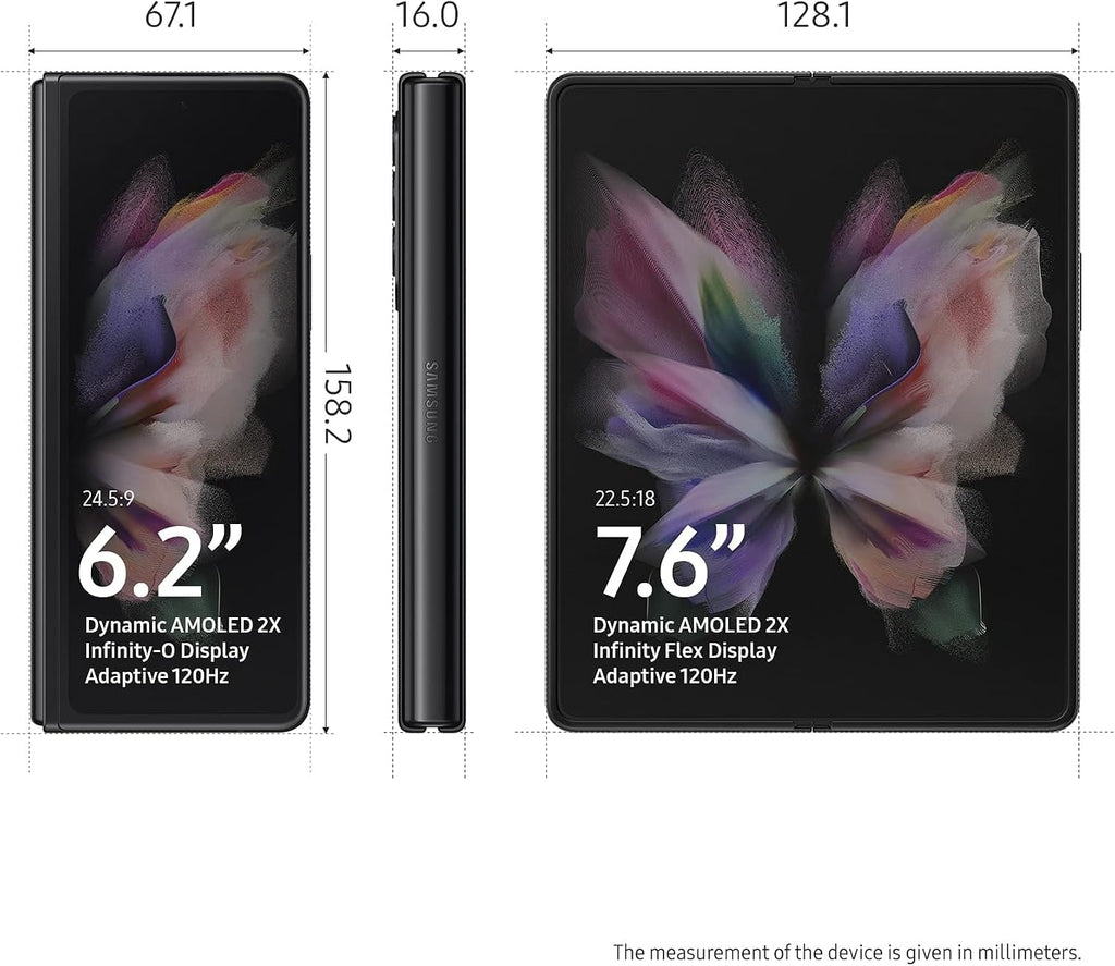 SAMSUNG Galaxy Z Fold 3 5G (256GB Storage, Phantom Black)