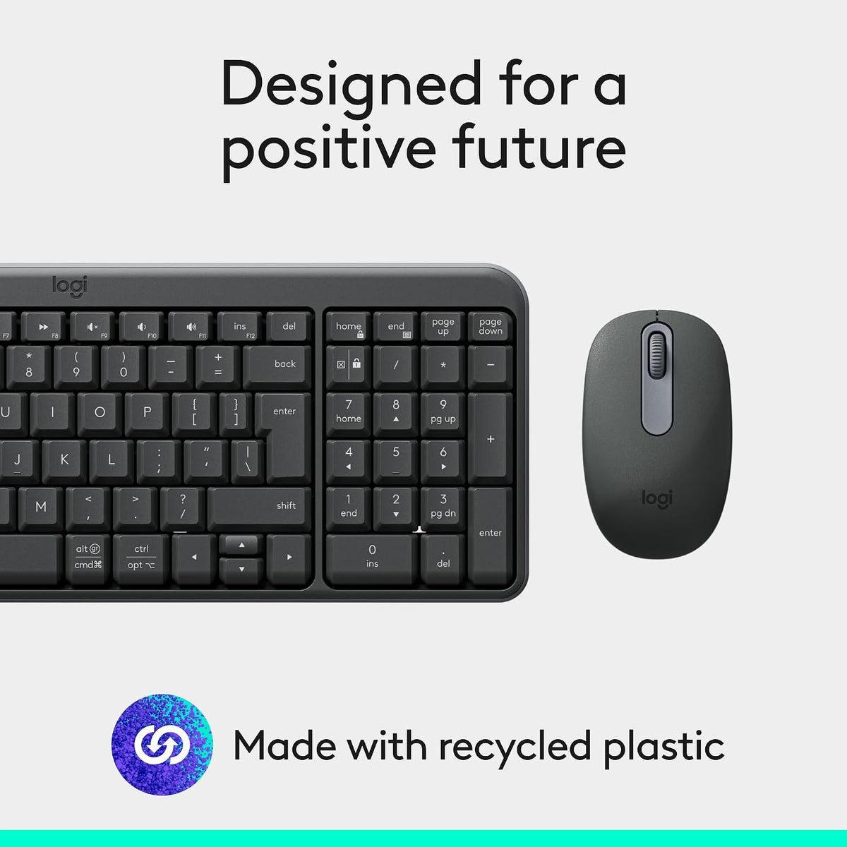 Logitech MK250 Keyboard and Mouse Combo — Graphite