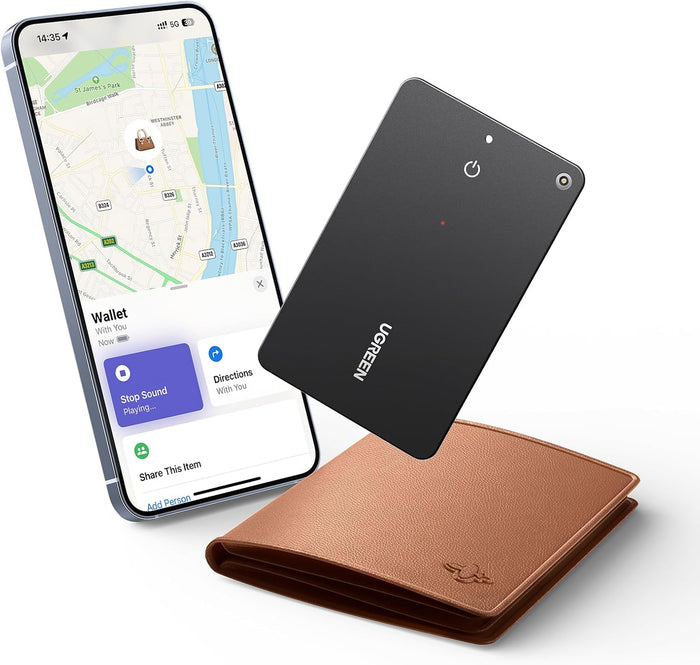UGREEN FineTrack Slim Tracker Card, Rechargeable Bluetooth Finder
