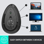 Logitech MX Vertical Wireless Mouse — Graphite