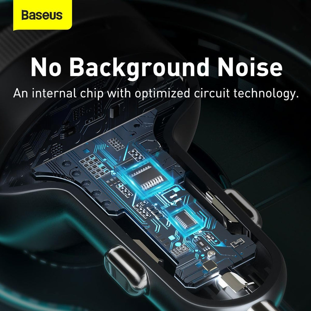 Baseus Bluetooth FM Transmitter 5.0 Car Wireless MP3 Charger 5V/3.4A Dual USB Adapter with LED Digital Display Multi-functional Ports Car Kit Built-in Mic Support Hands-Free Call