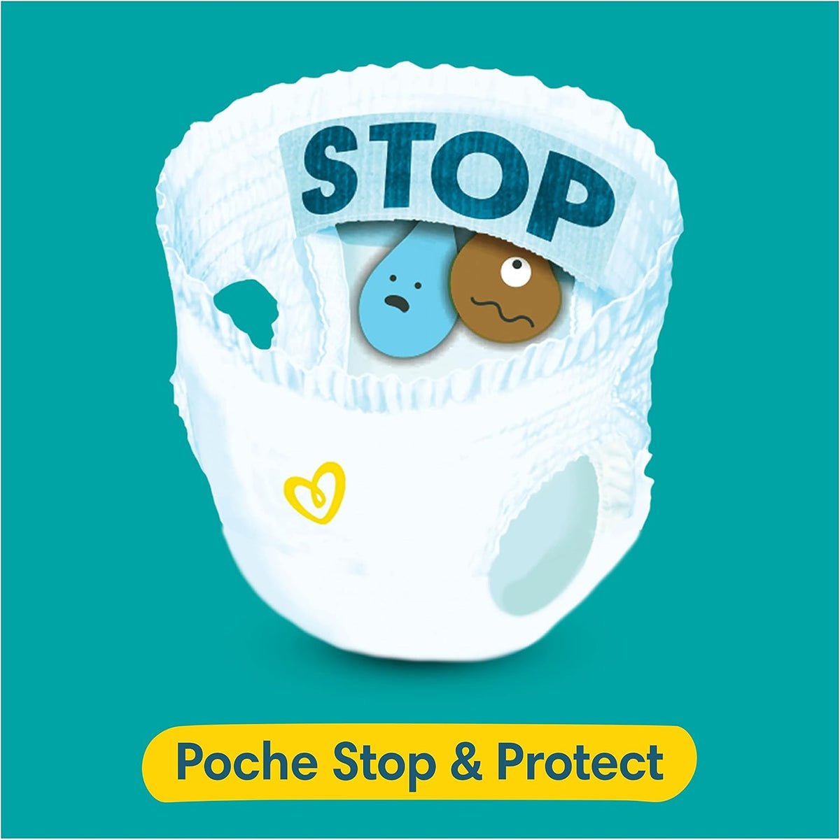 Pampers Baby Nappies Pants Size 6 (15 kg+) Premium Protection, Extra Large with Stop and Protection Pocket, Monthly Box, 132 Nappies