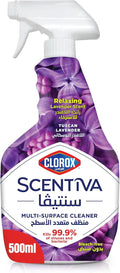 Clorox Scentiva Multi Surface Spray Cleaner 500ml, Tuscan Lavender, Bleach Free, Kills 99.9% of Viruses and Bacteria — front product image