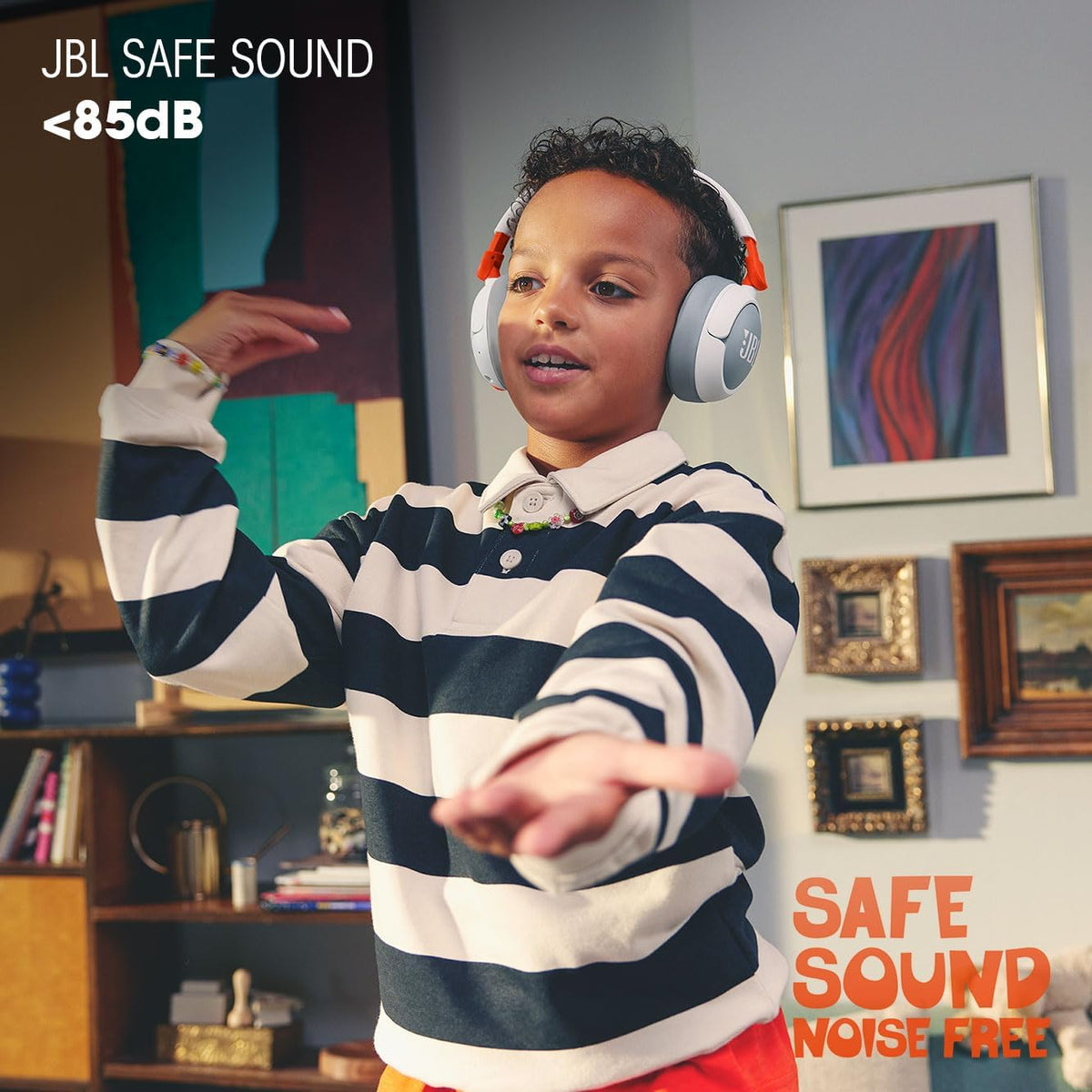 JBL Junior 470NC Wireless Kids Headphones — White