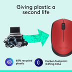 Logitech M171 Wireless Mouse — Red
