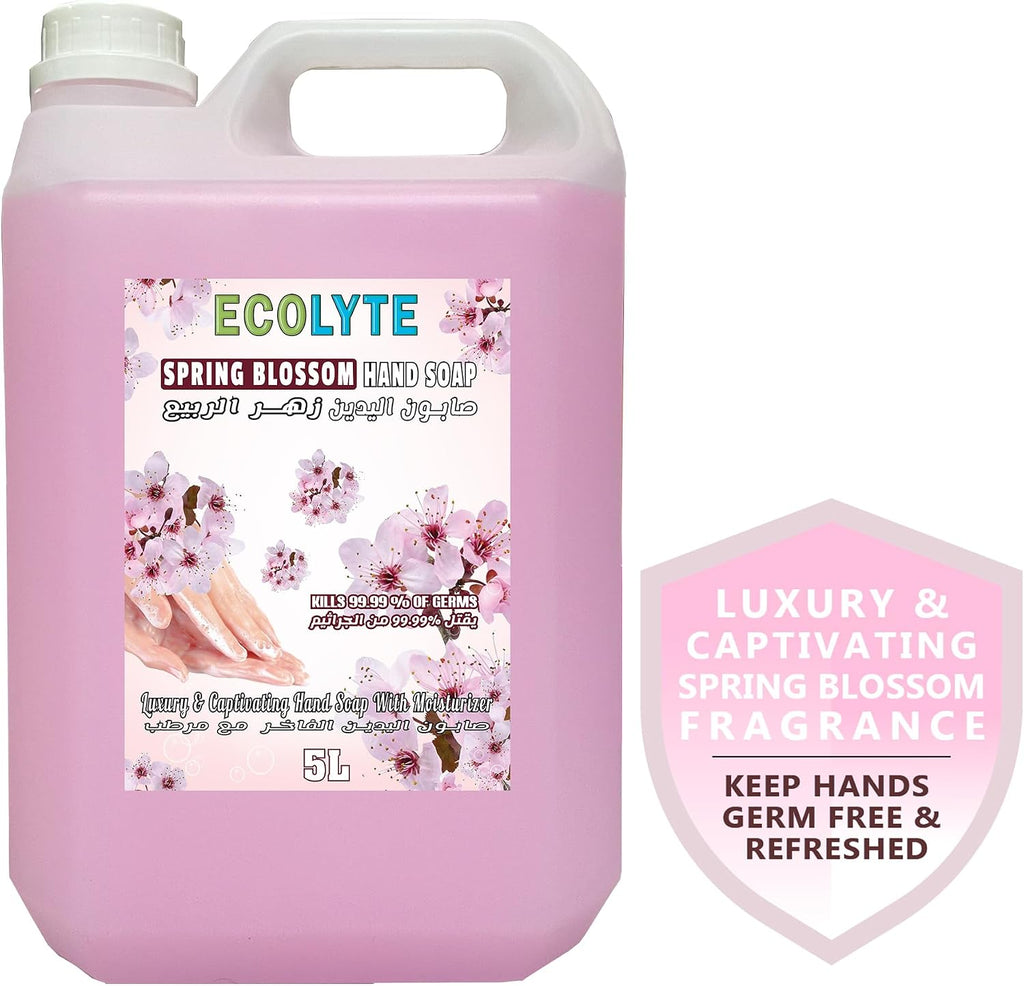 ECOLYTE+ Disinfectant Ecolyte Premium Hand Wash Liquid Refill - 5 Liter - Spring Blossom - Effective Germ Protection — additional view 2