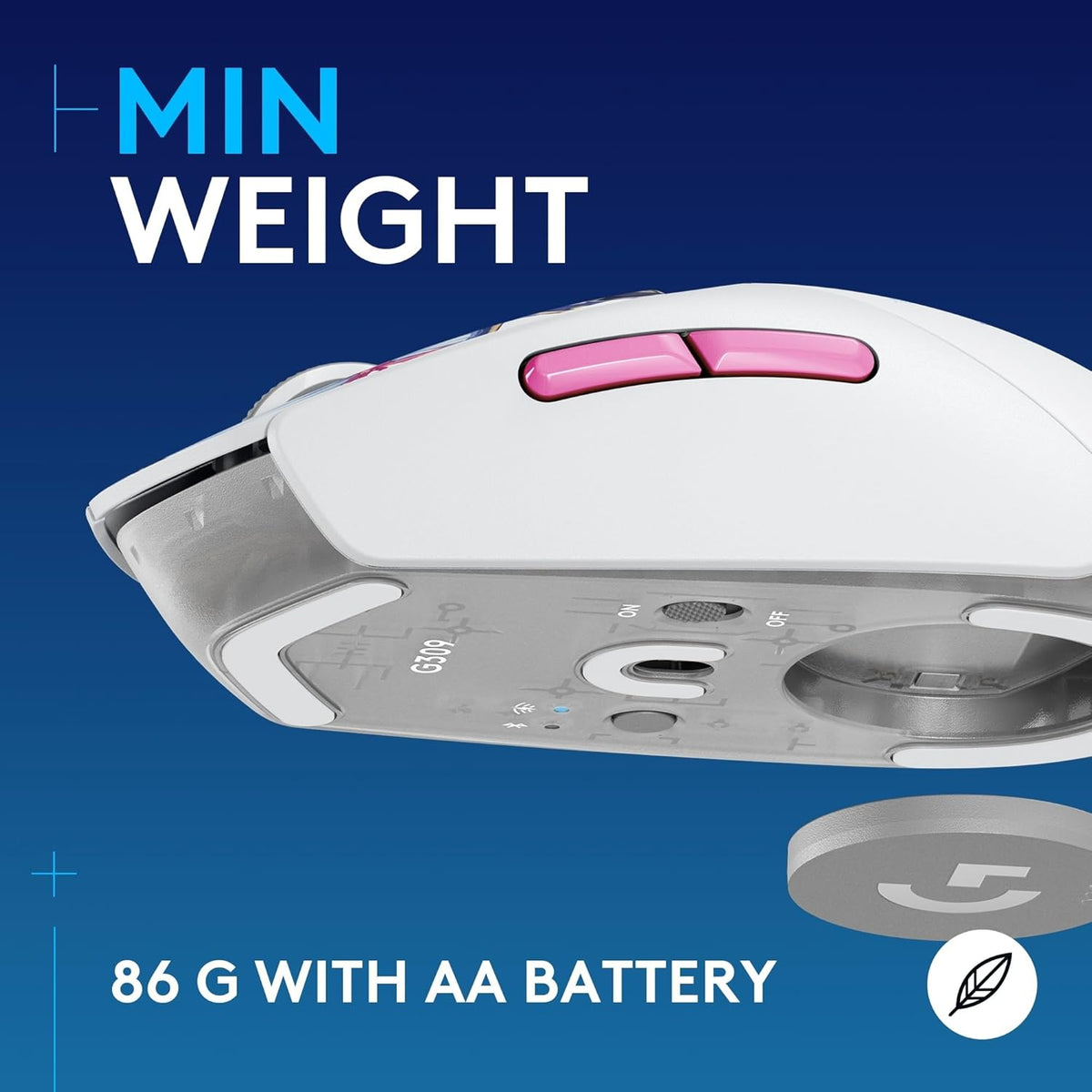 Logitech G309 Wireless Kamisato Ayaka Edition Gaming Mouse — Genshin Impact Limited Edition