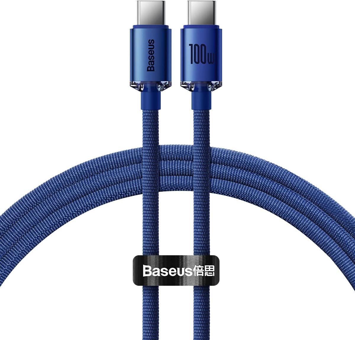 Baseus Crystal Shine USB-C to USB-C Cable 100W — 1.2m — Blue