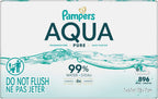 Pampers Aqua Pure Sensitive Baby Wipes, 99% Water, Hypoallergenic, Unscented (896 Count, 16 Flip-Top Packs)