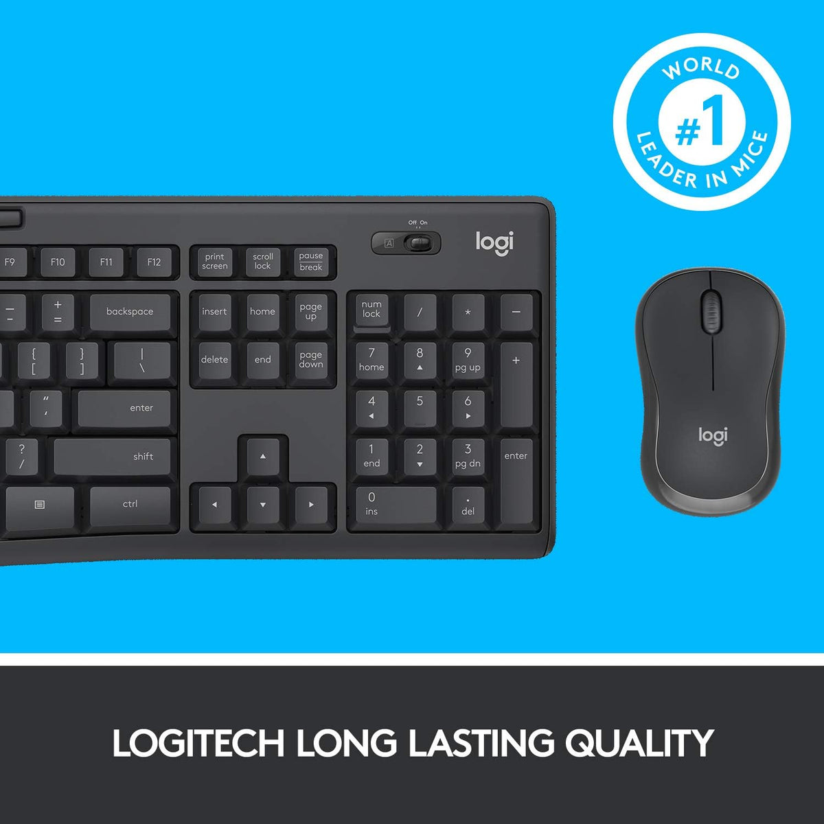 Logitech MK295 Keyboard and Mouse Combo — Black