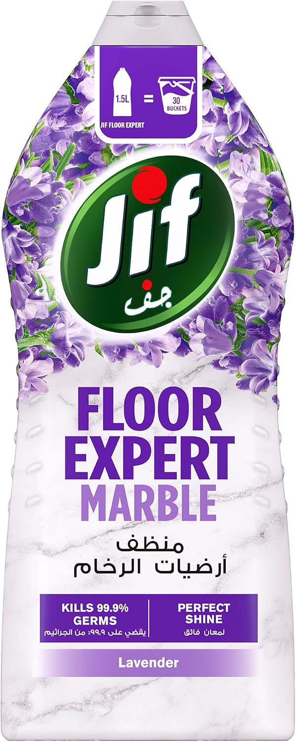 JIF Floor Expert Liquid Cleaner, Marble, Lavender, Kills 99.9% Germs, Perfect Shine, 1.5L — additional product view 3