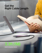 Belkin Fast Charge USB C charger cable, USB-C to USB-A cable, USB type C charging cable for iPhone 15, Samsung Galaxy S23, S23+, S23 Ultra, Pixel, iPad Pro, Nintendo Switch and more - 1m, Black