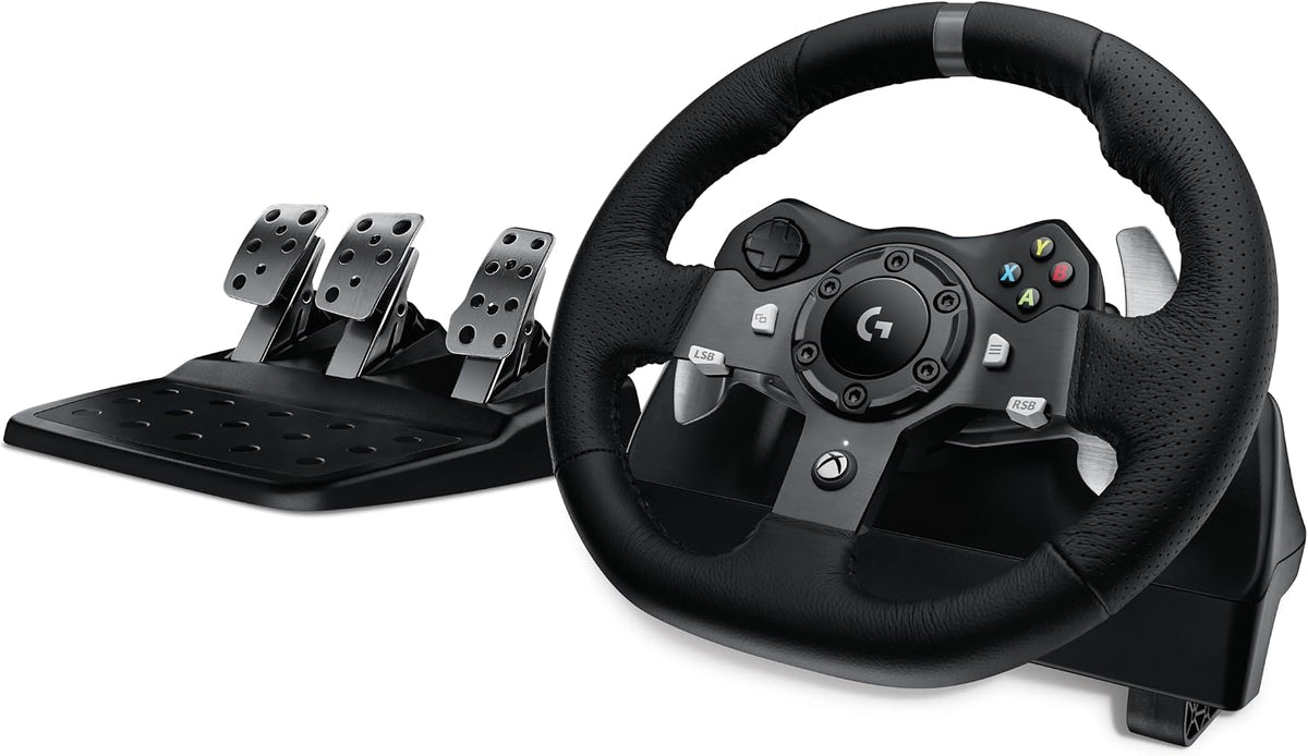 Logitech G920 Racing Wheel and Pedals — Black