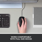 Logitech B100 Wired Mouse — Black