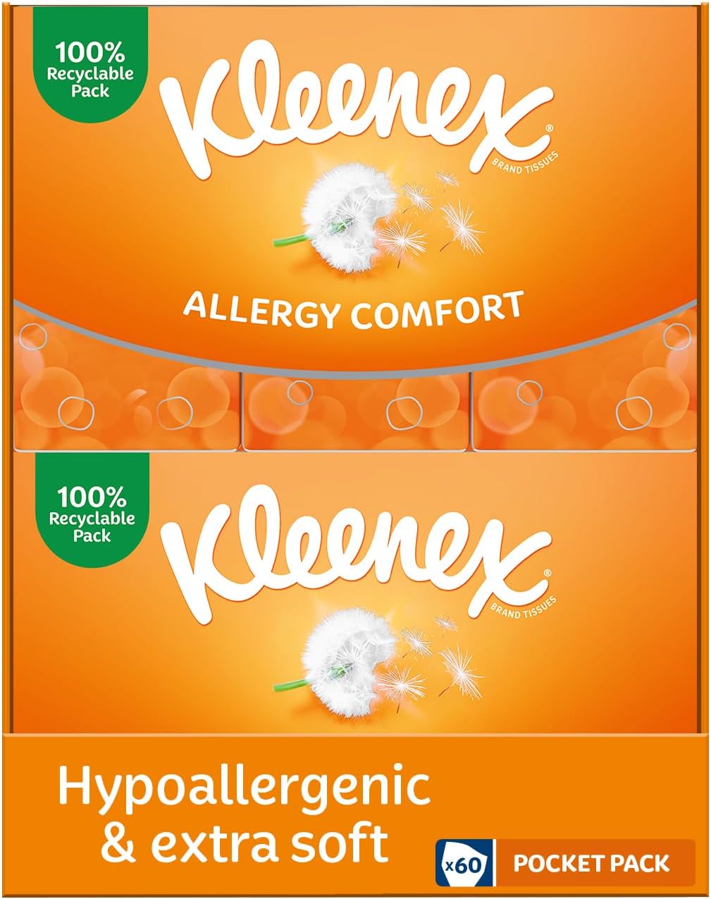 Kleenex® Allergy Comfort™ Pocket Pack Tissues, 60 Sheets (P6 x 10) — additional view 2