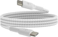 Belkin Fast Charge braided USB C to fast charger cable, USB type C charger cable fast charging for iPhone 15, Samsung Galaxy S23, Google Pixel, iPad, MacBook, Nintendo and more - 1m, White