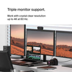Belkin Connect 11-in-1 Universal USB-C Pro Dock w/ 3-Monitor Support, Silicon Motion Technology - Works with Mac, Windows, and Chromebook - 100W PD w/ 10Gbps Transfer Speeds & 2.5Gbps Ethernet
