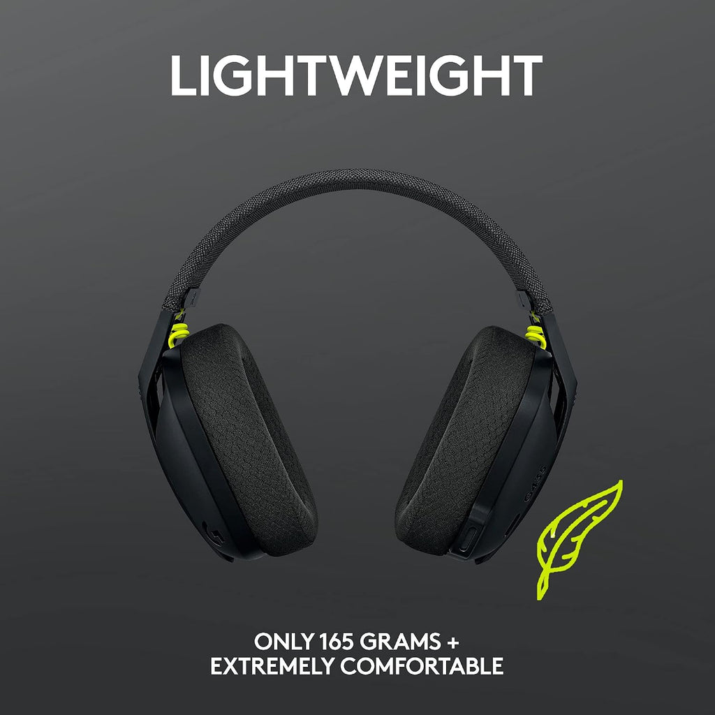 Logitech G435 Wireless Gaming Headset — Black / Neon Yellow