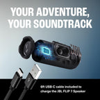 JBL Flip 7 with USB-C Braided Cable — Black