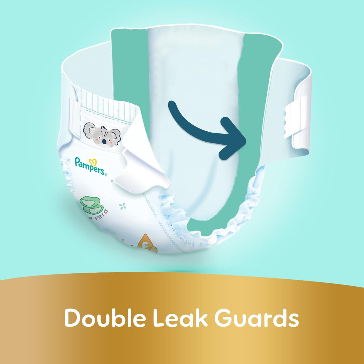 Pampers Ultimate Comfort Taped Diapers, Size 6, 13+kg, Lotion infused with Aloe Vera and Vitamin E, x1000 Leak Locks Technology for Leakage Protection, 144 Count