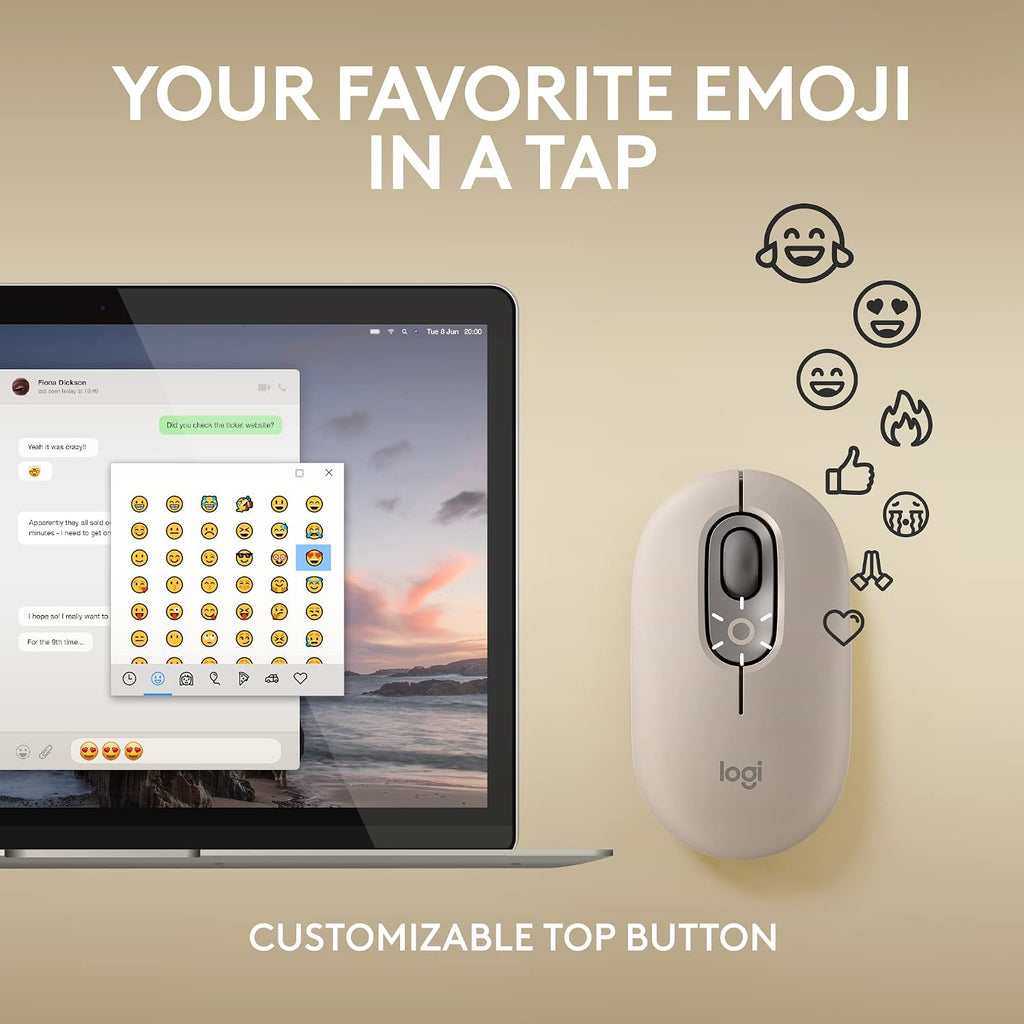 Logitech POP Mouse Wireless Mouse — Mist