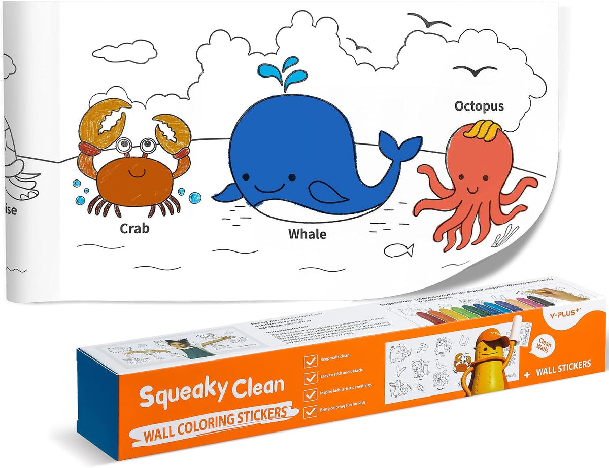 YPLUS Animal Colouring Paper Roll — 120 × 11.8 Inches