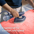 Philips OneTurn Iron & Steamer, 1800W, 45g/min Steam Rate, 90g Steam Boost — dark blue