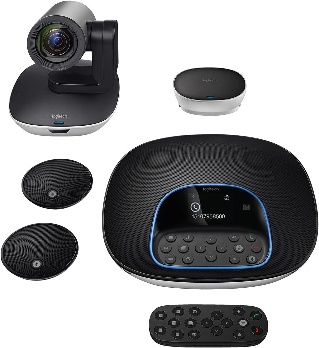 Logitech GROUP Conference System with Expansion Microphones — Black/Silver