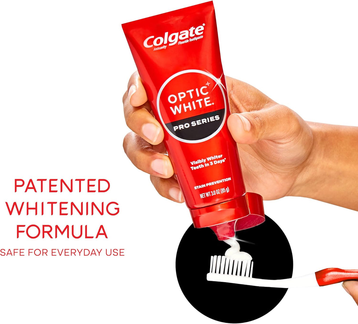 Colgate Optic White Pro Series Whitening Toothpaste with 5% Hydrogen Peroxide, Stain Prevention, 3 Oz Tube — additional product view 5