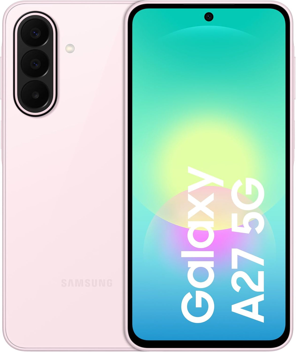 Samsung Galaxy A27 5G, Light Pink, 128GB Storage, 6GB RAM, Slim phone, Circle to Search, Object Eraser, Three lenses, IP64 (UAE Version)