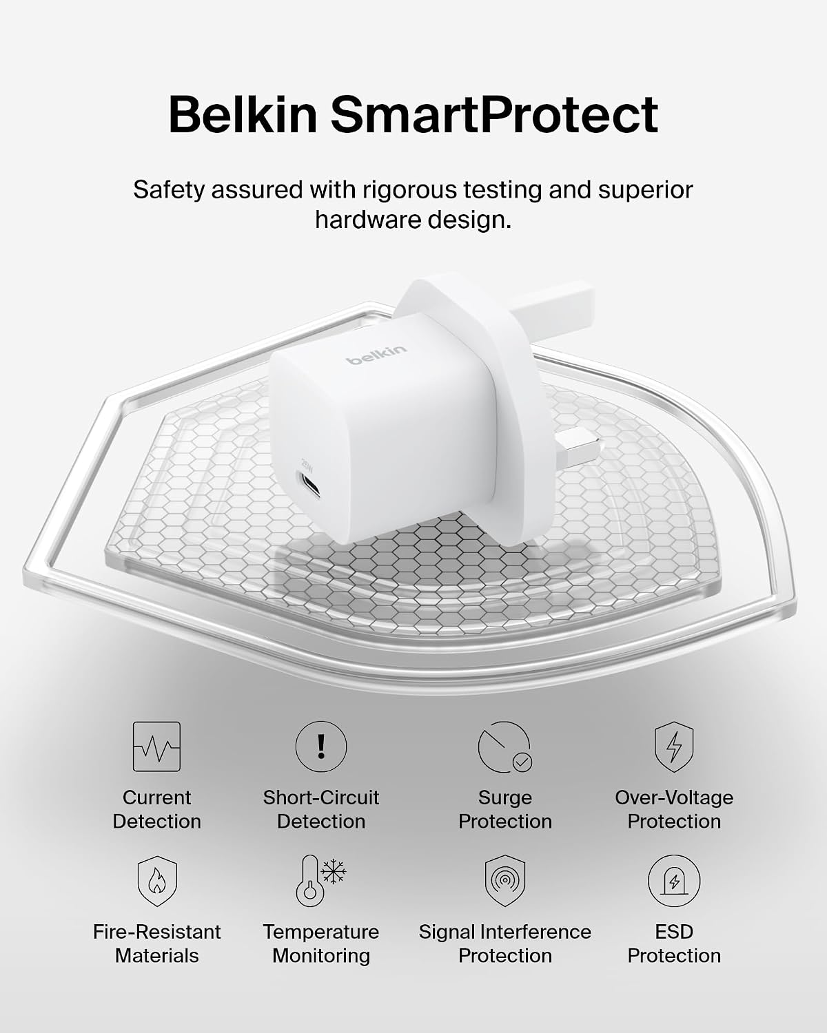 Belkin USB-C Plug 25W - USB-C Phone Charger PD 3.0 Fast Charging with PPS for Apple iPhone 17, iPhone Air, iPhone 16, Samsung Galaxy S25, Pixel 10, Nintendo Switch, & More - White
