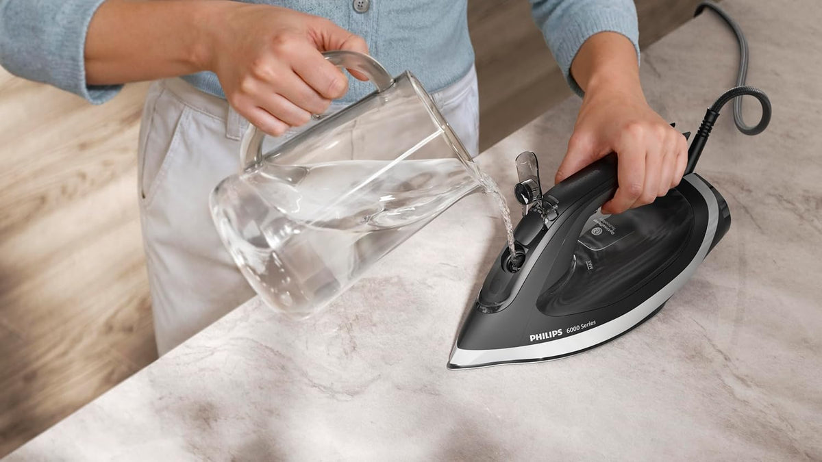 Philips Steam Iron 2600W, 45g/min Continuous Steam, 190g Steam Boost — Black