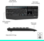 Logitech MK345 Keyboard and Mouse Combo — Black