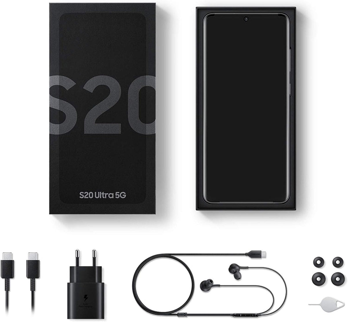 Samsung (Refurbished) S20 Ultra 5G Factory Unlocked SM-G988U1 Cosmic Black 12 GB RAM 128 GB Memory