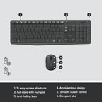 Logitech MK235 Keyboard and Mouse Combo — Black