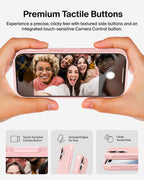 Belkin SheerForce Protect MagSafe Compatible iPhone 17 Case with Slim Design & Anti-Scratch Treated Coating - Magnetic, Transparent, & Shockproof Protective iPhone Case - Pink