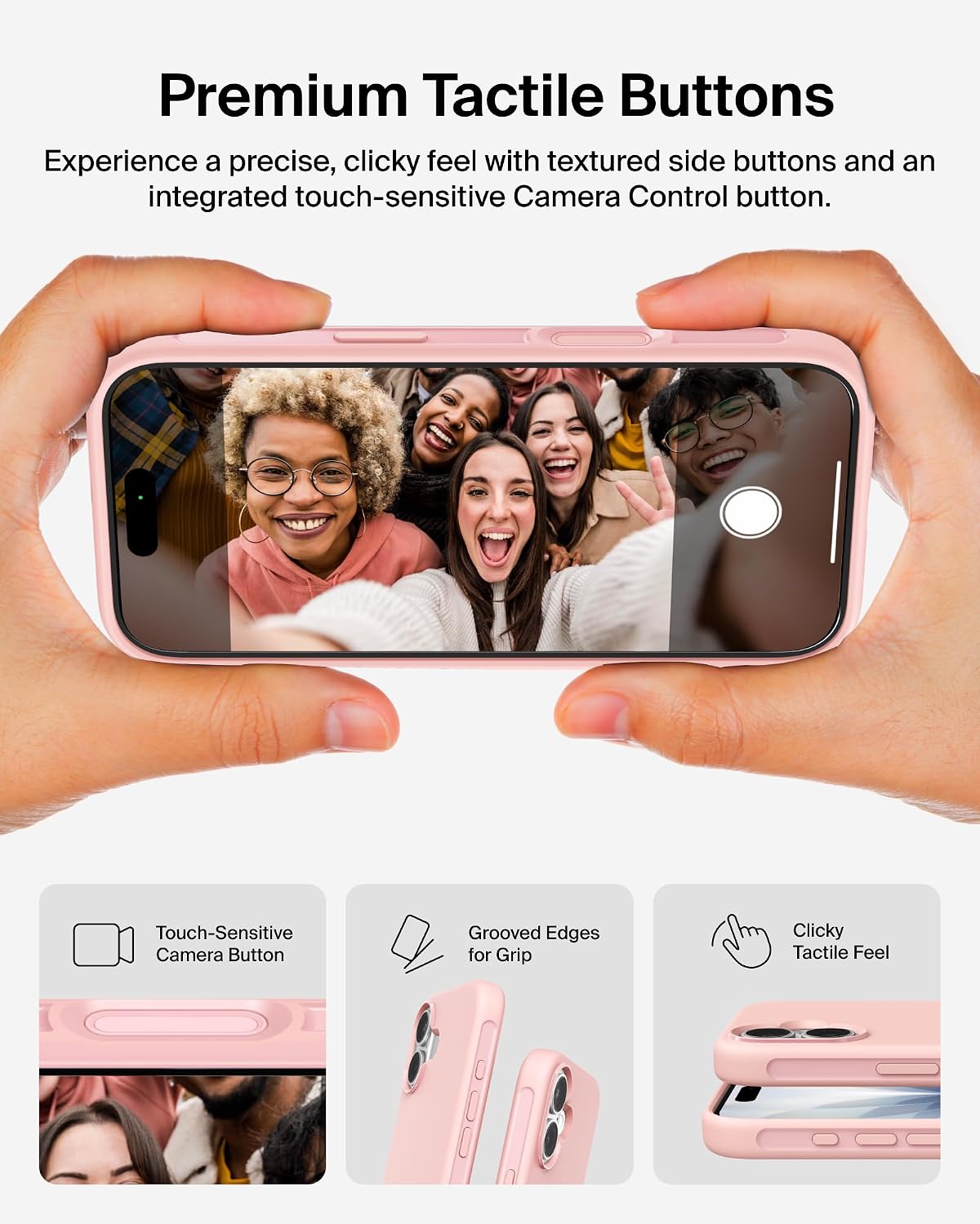 Belkin SheerForce Protect MagSafe Compatible iPhone 17 Case with Slim Design & Anti-Scratch Treated Coating - Magnetic, Transparent, & Shockproof Protective iPhone Case - Pink
