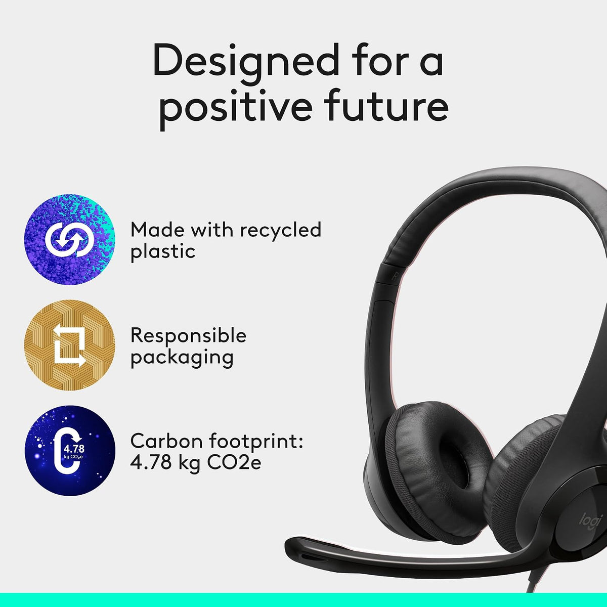 Logitech H390 Headset — Black