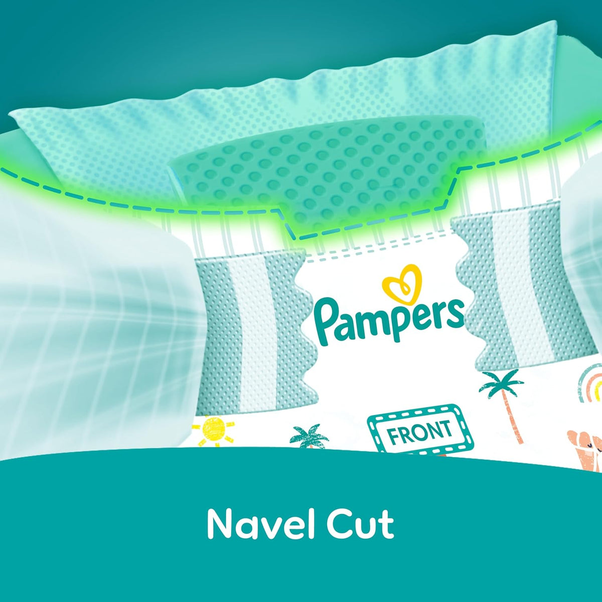 Pampers Rash Protection Aloe Taped Diapers, 3-8kg, Size 2, Mega 84 Count