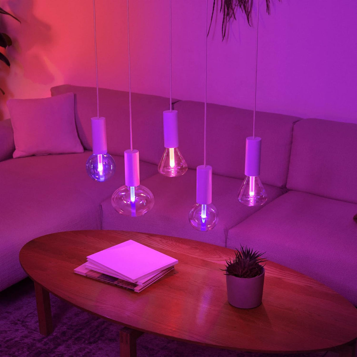 Philips Hue Ellipse White and Colour Ambiance LED Smart Light Bulb [E27 Edison Screw] for Indoor Home Lighting. Bedroom, Livingroom and Dining. — Colour