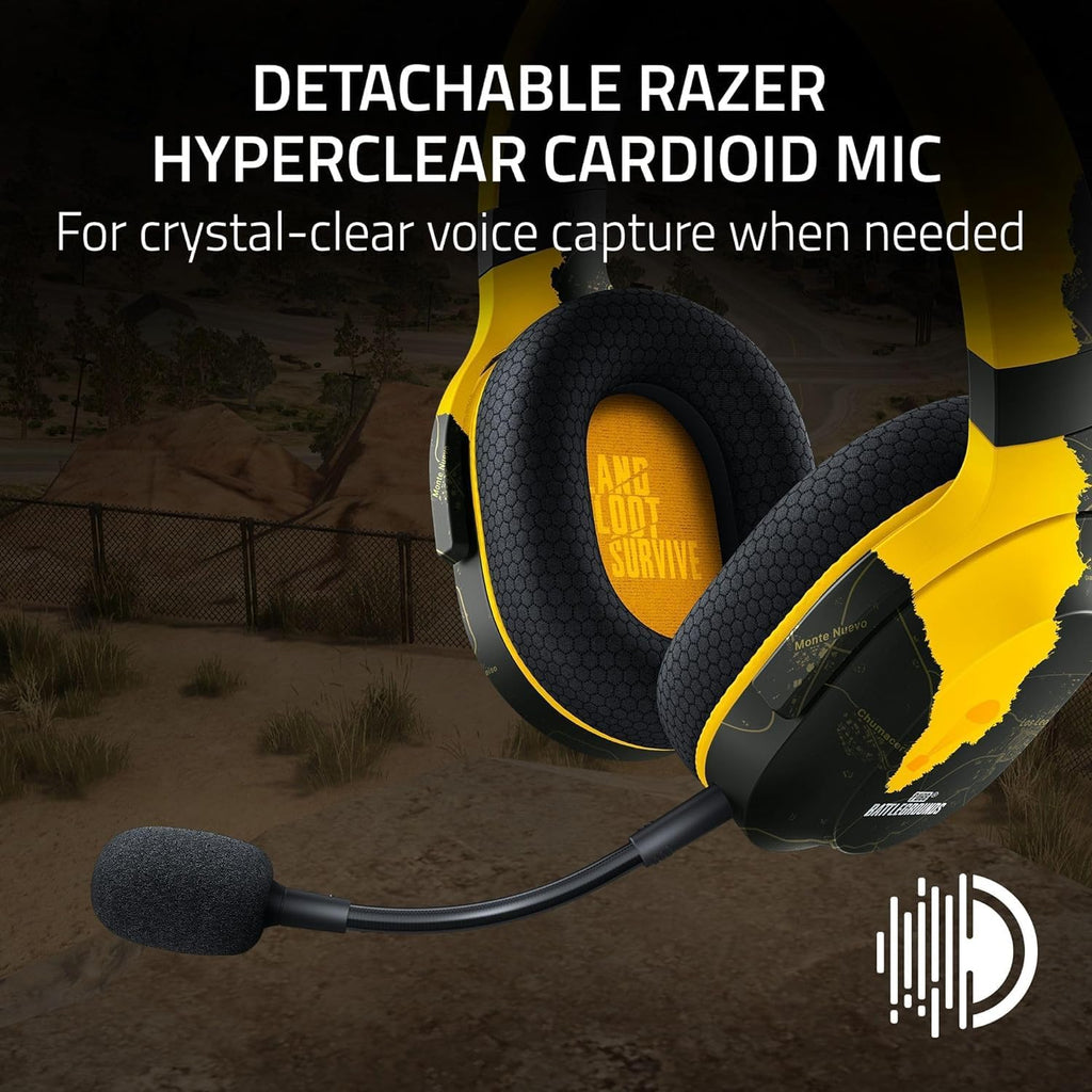 Razer Barracuda X Wireless Gaming & Mobile Headset PUBG Battleground Edition — Black/Yellow — product image 4