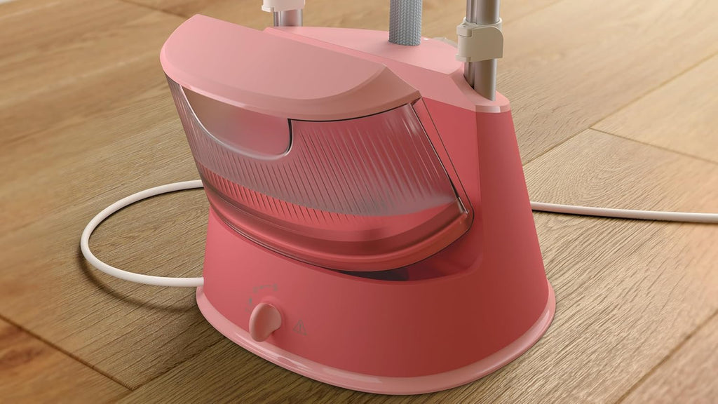 Philips Stand Steamer 1800W, 36g/min Continuous Steam, Ready in 45 Seconds — Soft Red