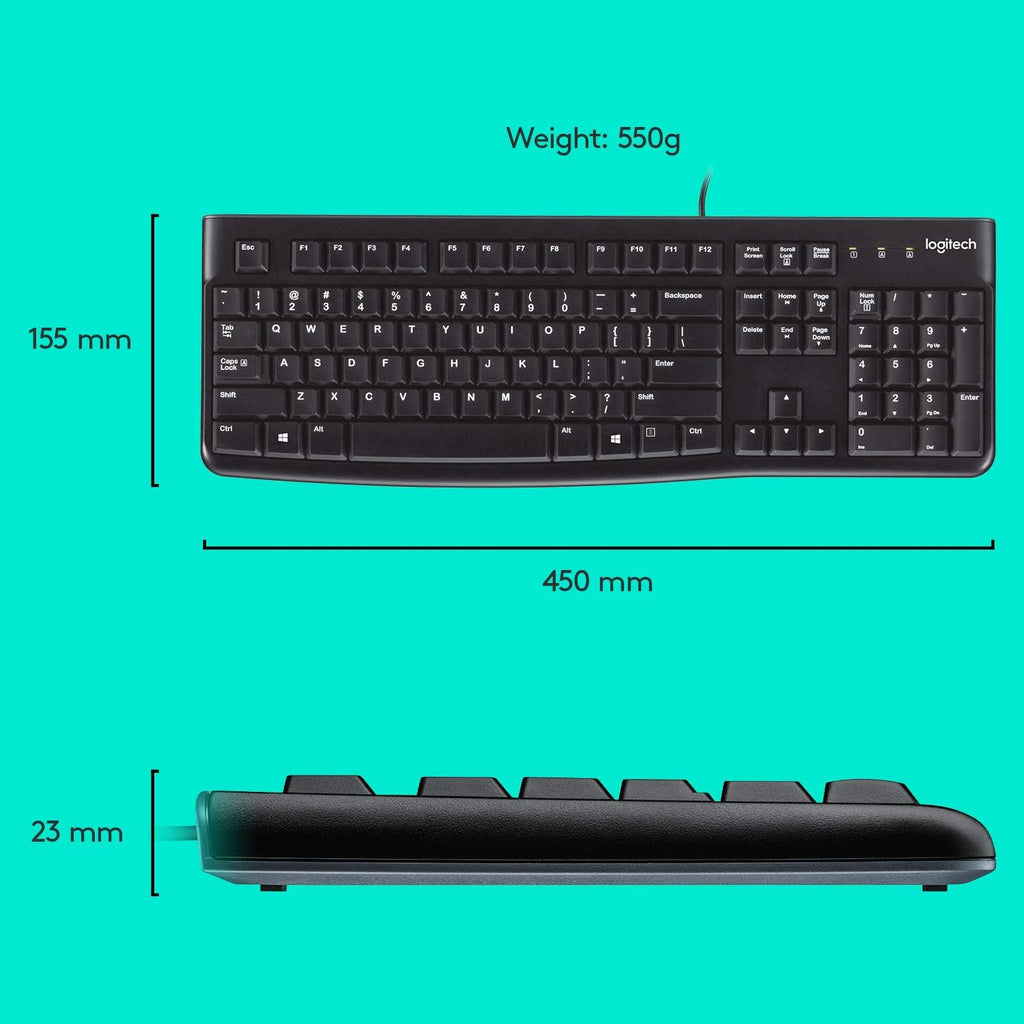 Logitech MK120 Keyboard and Mouse Combo — Black